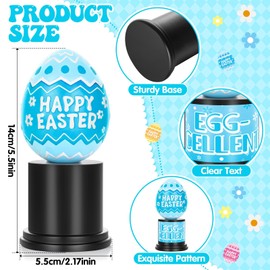 Easter Egg Hunt Prizes 5.5 Inch Easter Trophy for Easter Egg Hunt Game Easter Egg Supplies with DIY Stickers for Easter Basket Stuffers Easter Egg Fillers for Kids Easter Party Supplies Gifts