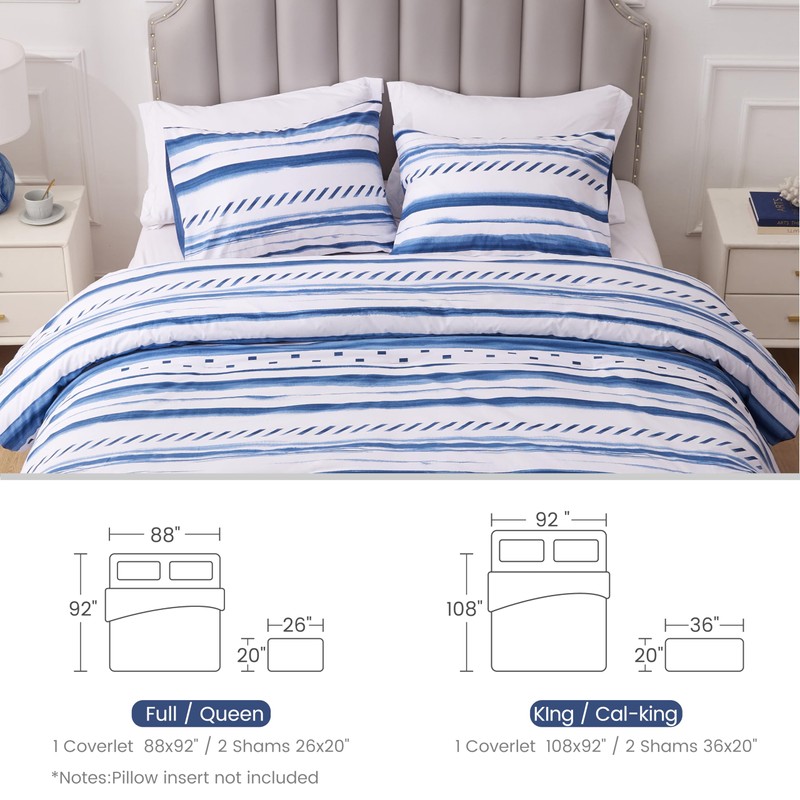 Sophia Willam 3 Pieces Comforter Set Queen Size, Cotton Fabric
