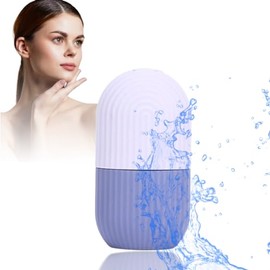 ZJchao Rodillo de Hielo para la Cara, Rodillo Facial Hielo Agarre Rodillos de Hielo para la Cara Silicona Ojo Masaje con hielo Belleza facial Cuidado 