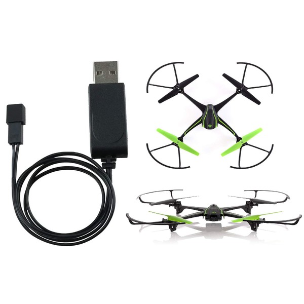 Sky Viper Drone Compatible Battery USB Charger. It Works for Sky Viper Stunt Quadcopter, Scout, Furry, Camera Drone, X-Quad, s670 Stunt, v950HD/STR, s1700/1750, v2400HD/FPV, v2450FPV and Hover Racer
