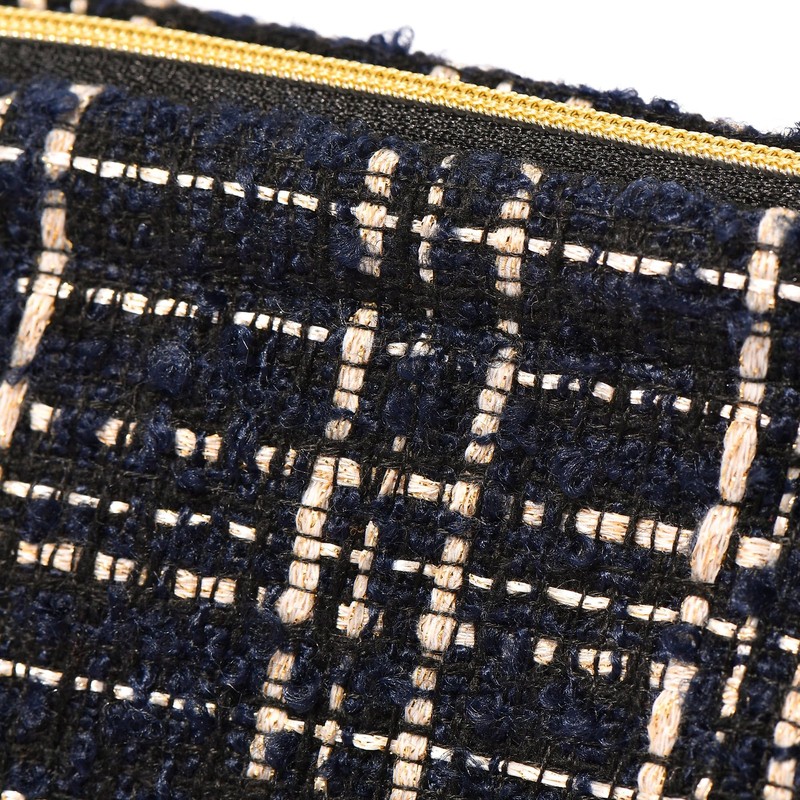 Francfranc Franc Tweed Wire Pouch, Black