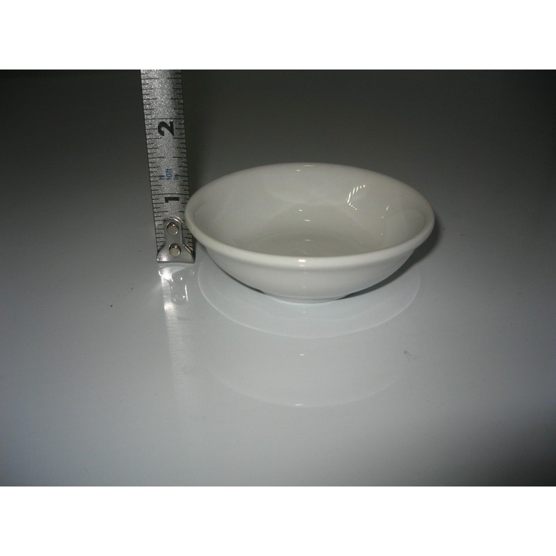 10 Pieces Long Phuong White Porcelain Soy Sauce Dish Plate