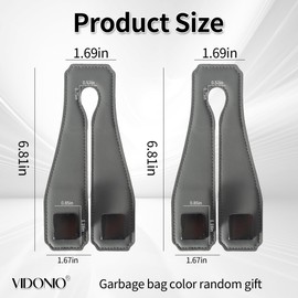 vidonio Upgrade Car Seat Back Double Hooks,Leather Car Seat Headrest Double Hooks & Mobile Phone Holder,Purse Hook for Car Organizers,Universal Hidden Multifunctional Car Hooks Leather(Grey,2pcs)