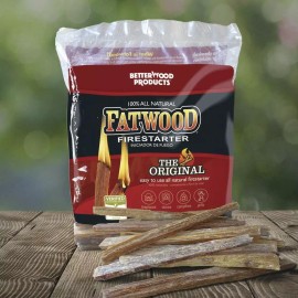 Better Wood Fatwood Firestarter Sealed 4 lb Pound Bundle Natural Fire Starter