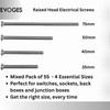 Evoges M3.5 Electrical Fixing Screws - Nickel Plated, Raised Head
