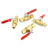 QWORK Lead-Free Brass Compression Valve - 1/4 Inch, 4 Pack