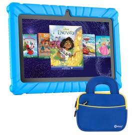 Contixo 7 inch Kids Tablet - V8 Tablet for Kids and Tablet Sleeve Bag Bundle, Toddler Tablet with Teacher Approved Learning Games, 32GB, Android 11, Camera, WiFi, Parental Control, Blue