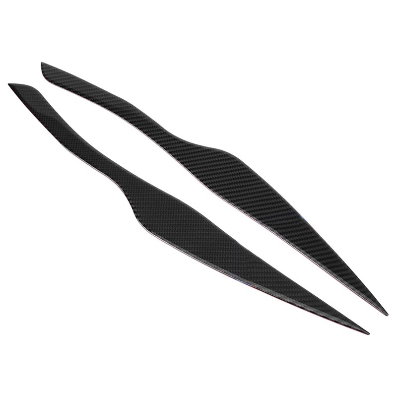 Pair Carbon Fiber Headlight Eyebrow Eyelid Cover for 3 Series