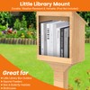 avvkfcmn Little Library Mount – Weather-Resistant Wooden Bracket for Outdoor