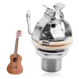 1PCS Full contact Guitar Jack Socket,Electric Guitar Parts,4-Contact Stereo Jack with Washer and Nut Solder Type for Guitar,Bass,Enhanced Signal Stability and Noise Reduction