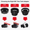 Mzcvriru 3-Size 275-330 Gallon IBC Tote Adapter, IBC Tote Hose