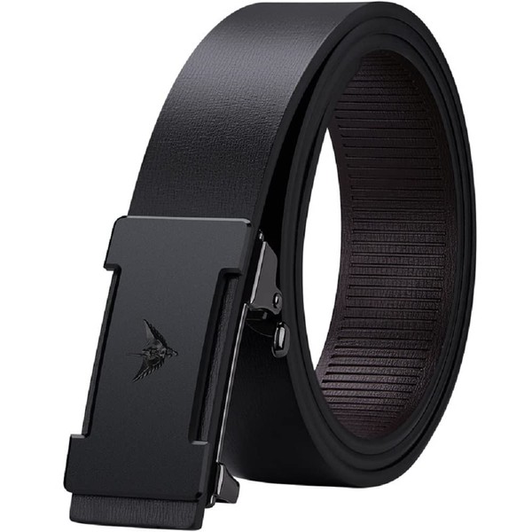 VANNANBA Cinturón de trinquete de diseño para hombre, hebilla automática,