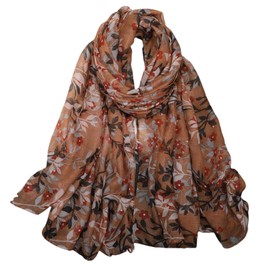 FAIRYGATE Ladies Scarf Fashion Scarfs for Women Lightweight Lady Ombre Soft Shawl Wrap Floral Print Elegant Scarves for Women Best Gifts for Wife Mom 19235