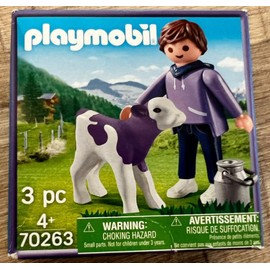 PLAYMOBIL Woman with Purple Cow