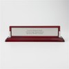 Things Remembered Engraved Gloss Mahogany and Silver Name Plate (Free
