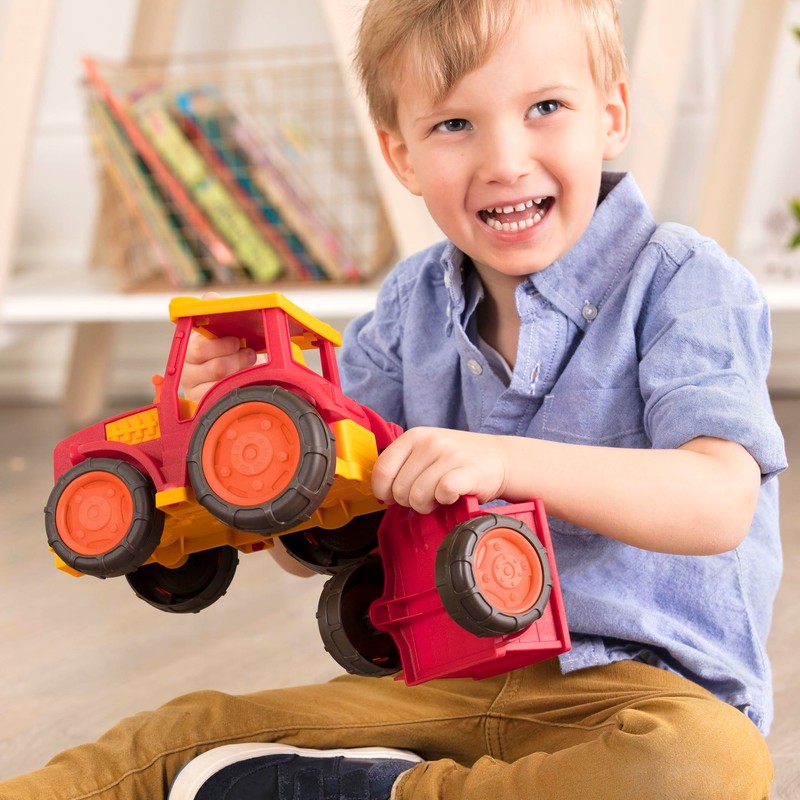 Battat- Wonder Wheels- Red Toy Tractor And Trailer – Farm