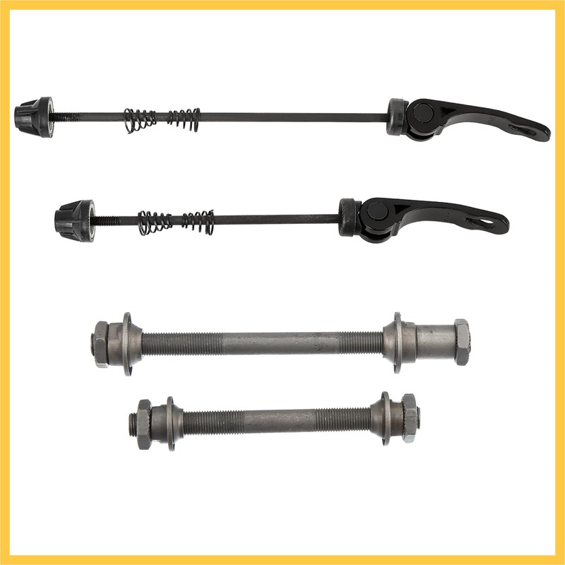BULLSPANN Bicycle Solid Axle 9.5mm Front Rear Hollow Axle Quick