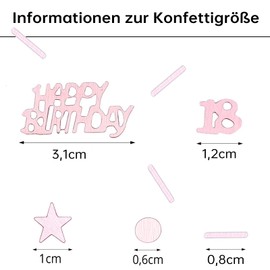 VIKY Confetti Table Decoration 18th Birthday Girl Boy Rose Gold Scatter Decoration 18th Birthday Boy Decoration Gifts for 18th Birthday Boys, Confetti 18th Birthday Girl Confetti 18th Birthday