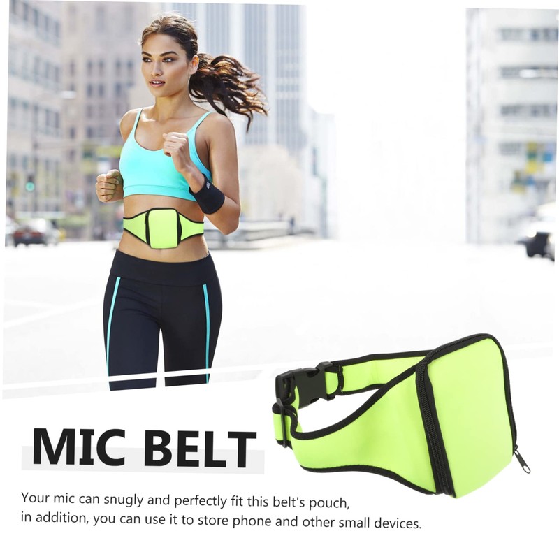 Totority 4pcs Portable Mic Belt Waist Pack for Fitness Securely