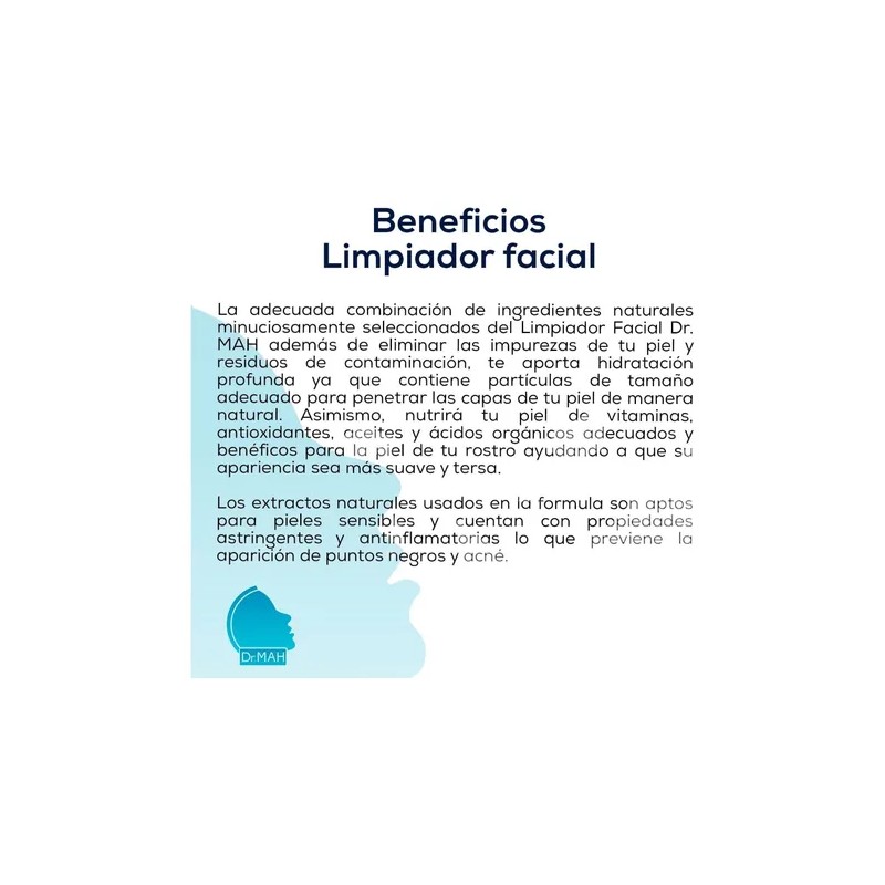 Limpiador Facial Dr. Mah Con Ingredientes Naturales Original