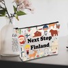 JXGZSO Finnish Trip Gift Next Stop Finland Makeup Bag Finland