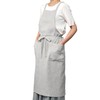 LINEN & BASIC Apron, Cross Type (Linen), Easy to Remove