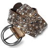 Caspar GU248 Women's Wide Belt Waist Belt with Rivets and