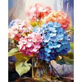 Fan House Paint by Numbers for Adults Children Beginners, Paint by Numbers Kit DIY Oil Painting by Numbers Kit(40 x 50 cm, Unframed)