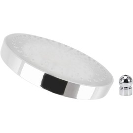 Rain Shower Head, 8" inch Round LED Shower with 3 Color Temperature Controlled Lights Changing automatically Water Rainfall High-Pressure Bathroom Shower Head
