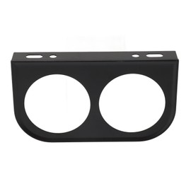 2 Hole Gauge Panel Gauge 2‑1/16 Inch 52MM Universal Metal Car Meter Mount Instrument Panel (Black)