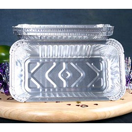 50 X No.6A Aluminium FOIL Food CONTAINERS with LIDS
