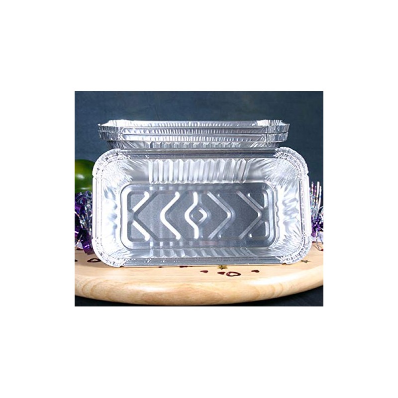 50 X No.6A Aluminium FOIL Food CONTAINERS with LIDS