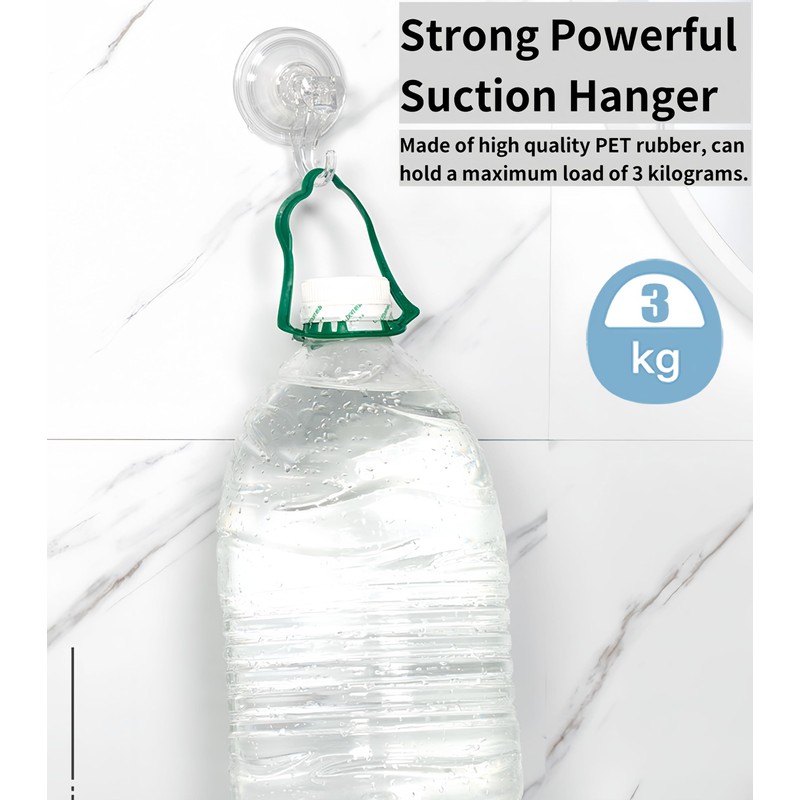 COM4SPORT Suction Hooks, 4 Packs Powerful Push and Lock Vacuum