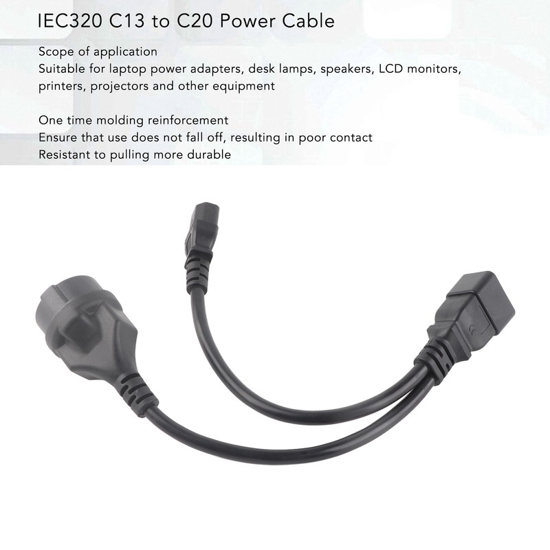 IEC320 C13 to C20 Power Cable One Time Reinforcement 1