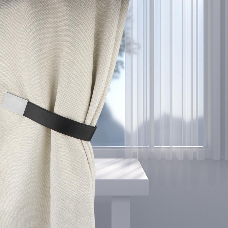 Leather Curtain Tiebacks Magnetic Curtain Buckle Clip Curtain Tie Back