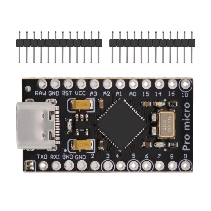 APKLVSR Pro Micro Development Board 5V/16MHz Microcontroller with 2-Row Pin