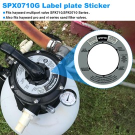 JIOTAR SPX0710G Sand Filter Valves Label Sticker Replacement Hayward Pool Filter Label Sticker for Hayward Multiport Valve SPX710 SPX0710 Series,Hayward Pro and VL Series Sand Filter Valves (1 Pack)