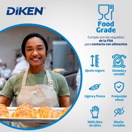 DIKEN 144 Redes Para Cabello - Grado Alimenticio, Negro, Malla Elástica Ajustable, Ligera.