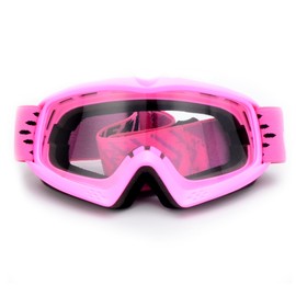 ZJNUO Kids Teens Child Youth ATV Dirt Bike Goggles Motorcycle Motocross Off Road Riding Racing Cycling Goggle for Boys and Girls (Pink)