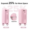 LARVENDER Expandable Carry On 3 Piece Luggage Set with Backpack