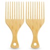 Bamboo Hair Pick for Afro Wide Tooth Hair Detangling Comb