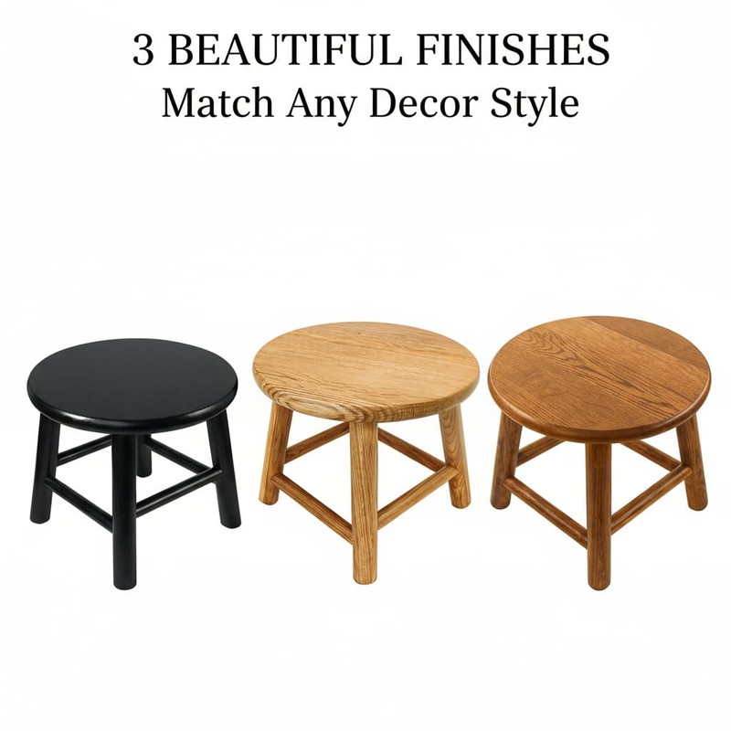 CONSDAN 9-Inch Round Step Stool for Adults & Kids, USA