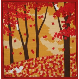 Furoshiki Wrapping Cloth Squirrels and Maple Leaves Motif Japanese Fabric 50cm
