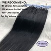 GOOFIT Hair Extensions Micro Loop Human Hair Extensions Remy Hair
