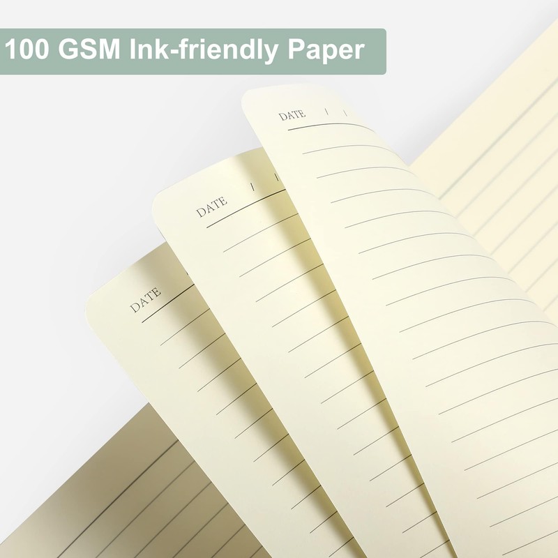 CAGIE Notebook A5 Lined 320 Pages Thick Diary Hardcover Journal