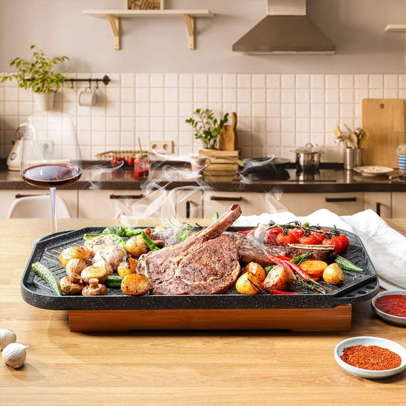 SENSARTE Nonstick Griddle Grill Pan, Pro-Grid Reversible Grill & Griddle