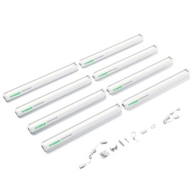 VIVOSUN T5 Grow Lights for Indoor Plants, 5000K Full Spectrum 48W(8 X 6W), 1FT LED Plant Light Strip for Seed Starting, Greenhouse, Hydroponics, SGS Compatible, Linkable, 8-Pack