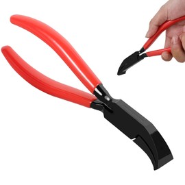 Steel Metal Hand Seamer, 7-Inch Metal Sheet Straight/Bender Plier Tools, Sheet Metal Seamer Form Edge Seamer Seaming Plier with Ergonomic Handle for Bending and Flattening Sheet Metal Hand Tool (B)