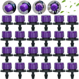 Kalolary 100pcs Irrigation Dripper Sprinkler, Micro Dripper Irrigation, Adjustable Micro Drip Irrigation Irrigation Tool, Anti-Clogging Emitter Dripper Garden Watering Nozzle