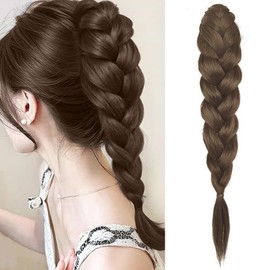 Yokosen Ponytail Braid Hair Extension, Ponytail Wig, Clip-On, Long Hair Extension, One Touch Extension, Partial Wig, Point Wig, Hair Ornament, Easy Installation, Fashion Accessory, Daily Use, Light